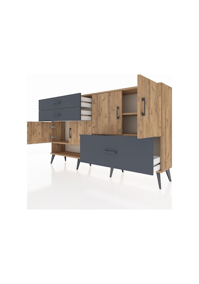 Arges Konsol 3 Raflı 3 Çekmeceli 4 Kapaklı 176x30x99 Çam-çam/antr Çam-çam/antrasit Arges Konsol 3 Raflı 3 Çekmeceli 4 Kapaklı 176x30x99 Çam-çam/antr Çam-çam/antrasit