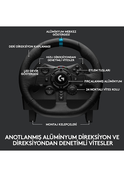 Logitech G923 Yarış Direksiyonu Ps5 / Ps4 / Pc Uyumludur