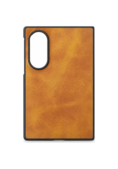 Microcase Samsung Galaxy Uyumlu Z Fold 8 İçin Deri Desenli Plastik Koruma Kılıf Taba - Al3156