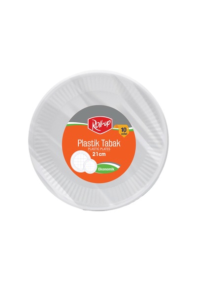 Roll-up Plastik Tabak 10'lu 21 Cm 2 Adet Çok Renkli
