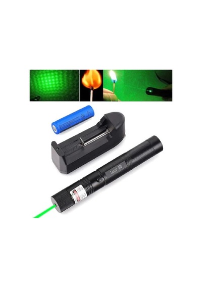 YEŞİL LAZER BÜYÜK ÇOCUK KİLİTLİ ŞARJLI ÇİZGİLİ LAZER Yeşil