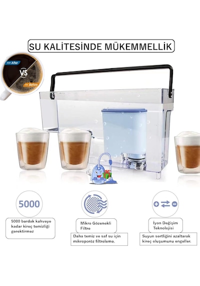 Philips Uyumlu Ca6700 Espresso Bakım Seti 2 Li Aquaclean + 10 Tablet Yağ Çözücü + Kireç Çözücü 1 Adet
