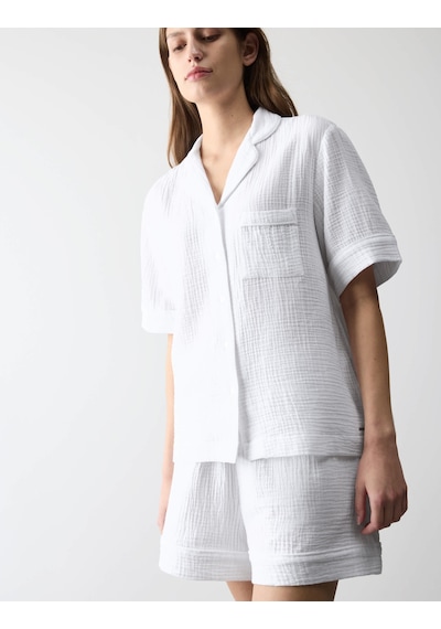 Marks & Spencer Autograph Müslin Pijama Takımı T37002003A Beyaz