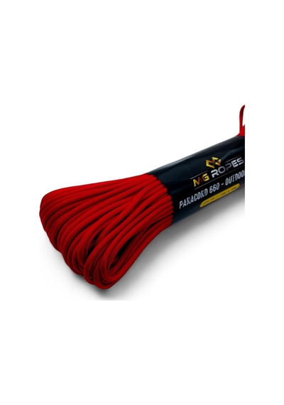 Mg Ropes Polyester Paracord İp 4 Mm Kırmızı 30 Metre Kırmızı