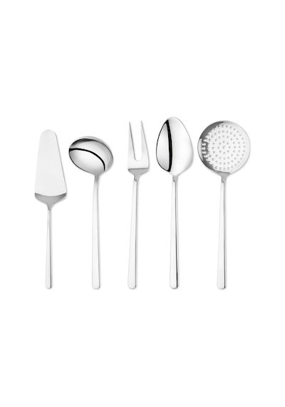 Schafer Steely Çelik Servis Seti 5 Parça-gümüş01