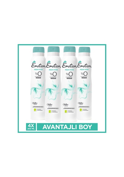 Emotion Aqua Kiss Kadın Alüminyumsuz Vegan Deodorant 4x200 Ml