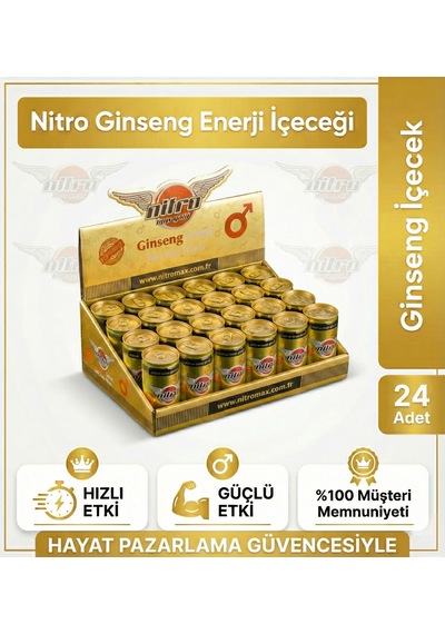 Nitro Max Ginseng +18 Performans Enerji Içeceği - 24'lü Mega Fırsat Paketi Gizli Gönderim