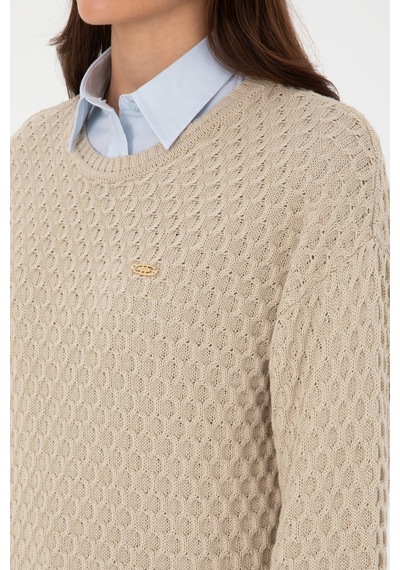 U.S. Polo Assn. U.s. Polo Assn. Kadın Açık Haki Kazak /triko 50314698-vr183 Acık Hakı