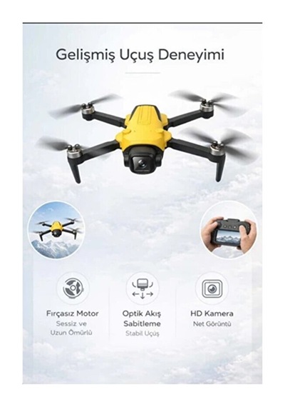 T25 Fırçasız Motorlu Hd Kameralı Katlanabilir Uzaktan Kumandalı Akıllı Drone