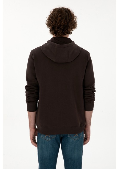 U.S. Polo Assn. Erkek Regular Fit Koyu Kahverengi Şardonlu Örme Hırka 50313755-VR084