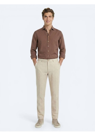 Kip Bej Kumaş Jogging Fit Casual %100 Pamuk Pantolon