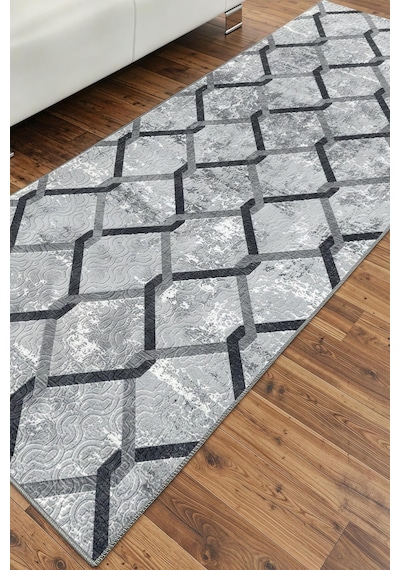 Lüle Halı Kaymaz Taban Yıkanabilir Yolluk Halı Lhsmrt602siy