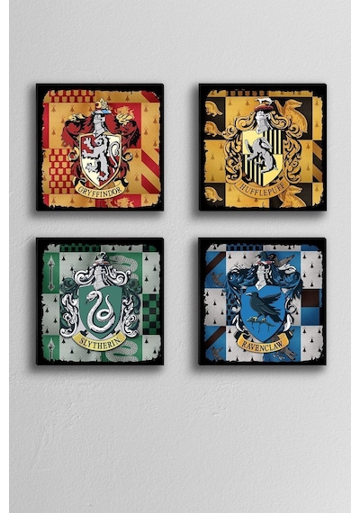 Harry Potter Sembolleri 4'lü Tablo - 711991777 Diğer