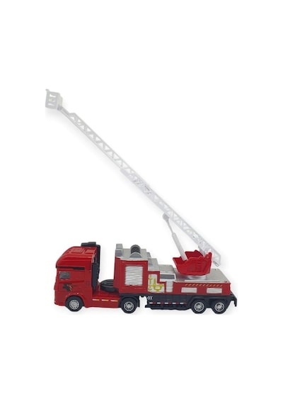 Metal İtfaiye Arabası - Düz Merdivenli 26cm - 706-45 Siyah