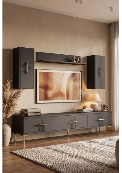 Tvr1815a İda Tv Ünitesi Takımı Antrasit 180cm