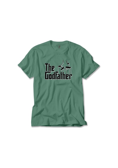The Godfather Black Text Lacivert Tişört