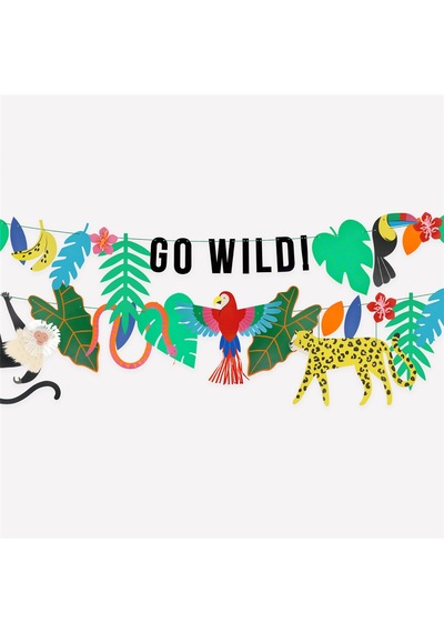 Meri Meri - Jungle Jamboree Garland Set - Jungle Jamboree Asılan Süs Seti Tüm Yaşlar