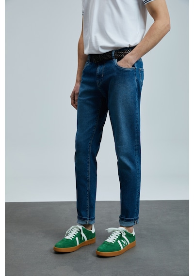 Lufian Anatol Smart Jean Erkek Pantolon Slim Fit Mavi Mavi 111200197100300 Mavi