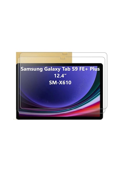 Samsung Galaxy Tab S9fe Plus 12.4 Inç Sm-x610 İçin Ekran Koruyucu 9h Nano Esnek Cam Tam Uyumlu