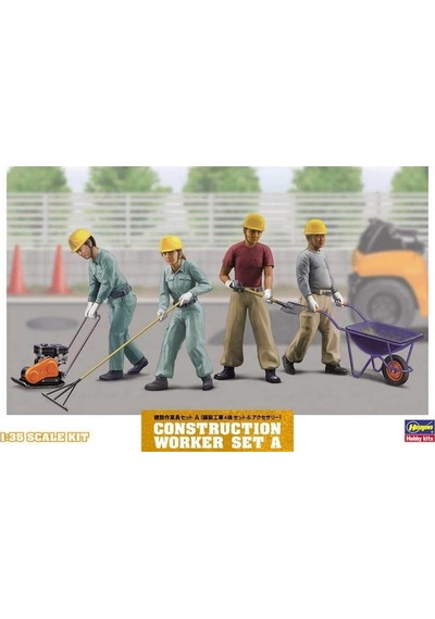 Hasegawa Wm03 66003 1/35 Ölçek, İnşaat İşçileri Figürleri-a, Plastik Model Kiti-50320