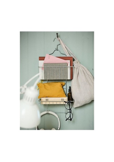Ikea Krokfjorden Duş Sepeti, Çinko Kaplama, 24x53 Cm Çok Renkli