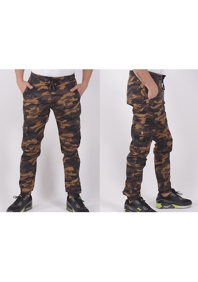 Bel-Paça Lastikli,Cepli Kamuflaj Pantolon-91000-1