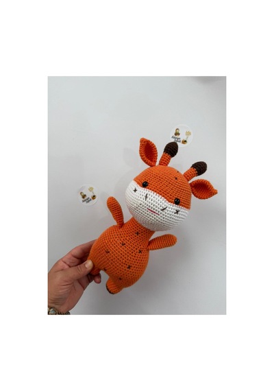 Adenya Sepeti Amigurumi Örgü Zübük Oyun-uyku Akradaşı-28 Cm-turuncu