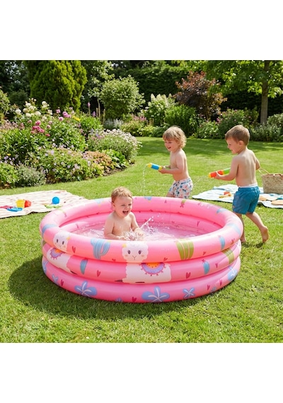 Alpaca 3-halkalı Şişme Çocuk Havuzu 100 Cm X 30 Cm Pembe 57167