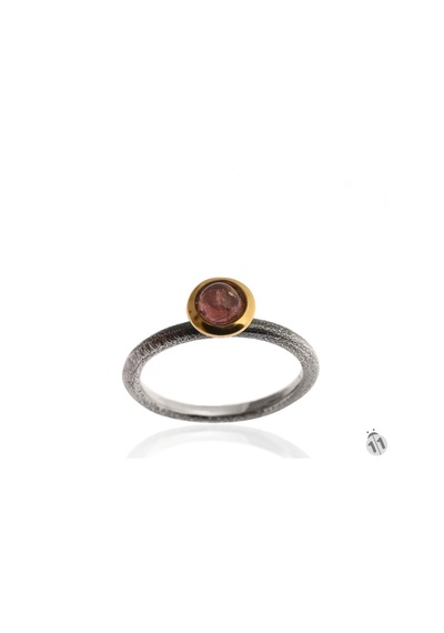 Mineral Takı Pembe Turmalin Tasarım Yüzük