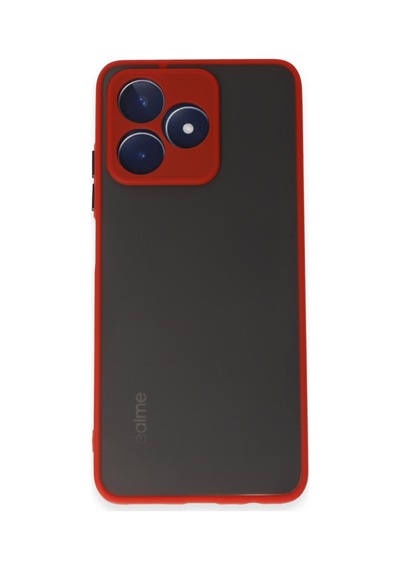 Realme C53 Uyumlu Kılıf Montreal Silikon Kapak - Kırmızı