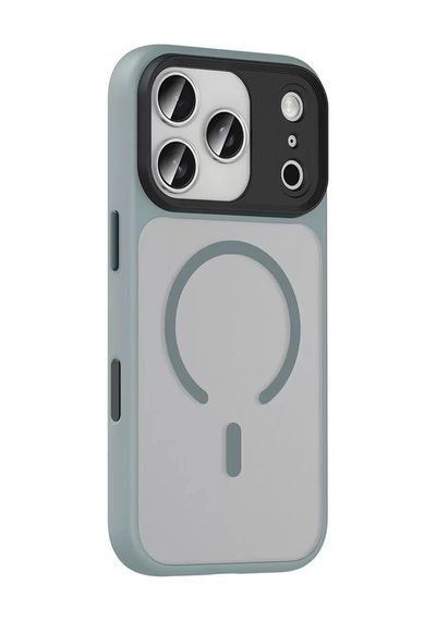Lopard Apple Uyumlu iPhone 17 Pro Kılıf Mat Arka Yüzey Wireless Şarj Özellikli Flet Magsafe Kapak Telefon K