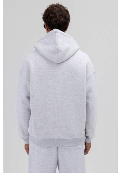 Vamos Basic Fermuarlı Oversize Kapüşonlu Sweatshirt Çok Renkli