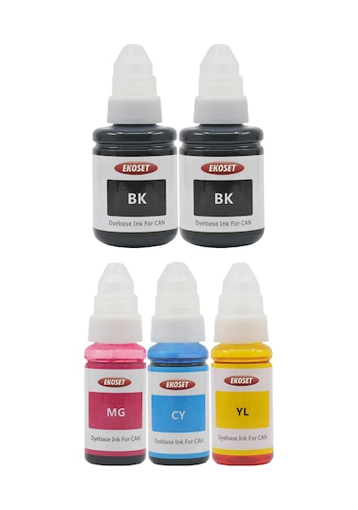 Ekoset Canon G2415 G3415 Uyumlu Renkli Mürekkep 5'li Set