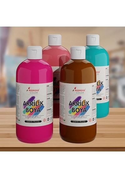Tamamlayıcı Renkler Akrilik Boya 4'lü Set 4x500 Gr 0,15 L