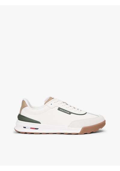 Tommy Hilfiger Fm0fm05721 Retro Runner Mix Leather Erkek Günlük Ayakkabı Beyaz