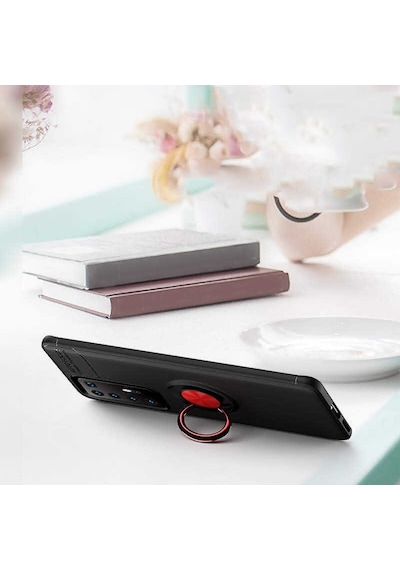 Huawei P40 Pro Kılıf Zore Ravel Silikon Kapak Kırmızı