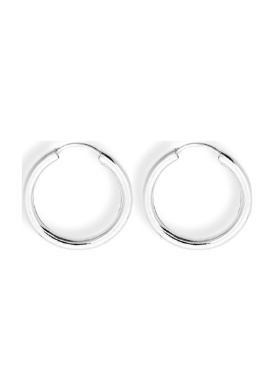 Oya Silver Gümüş Halka Küpe 3mm Kalınlık-2x2cm