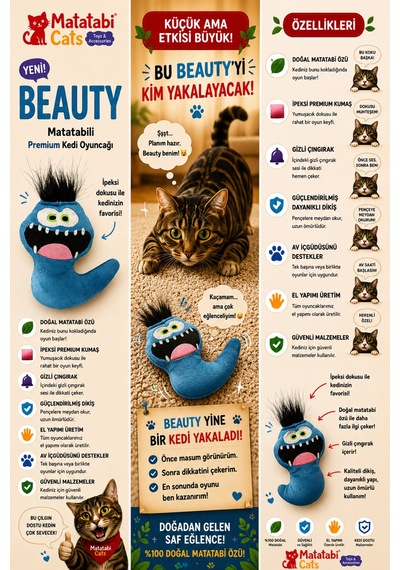 Beauty Matatabi Li Çıngıraklı Kedi Oyuncağı