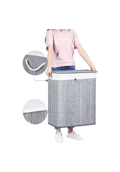 Deconox El Yapımı Hasır Katlanır Çamaşır Sepeti Dikdörtgen 72 Litre 40cm 30cm 61cm , Doğal Malzemeden Üretilm Diğer