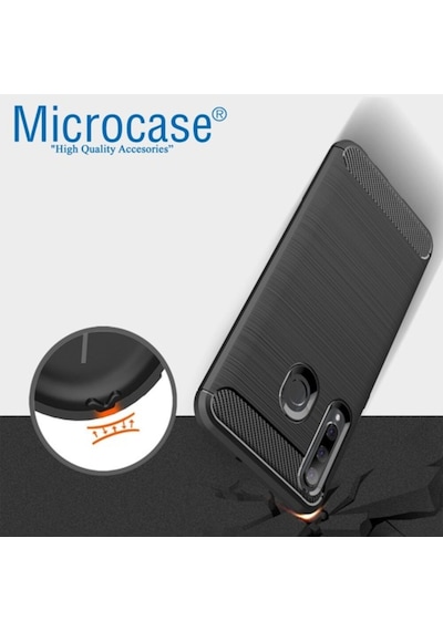 Huawei Enjoy 9S - Honor 10I Brushed Carbon Kilif + Cam (Seç) 349611699