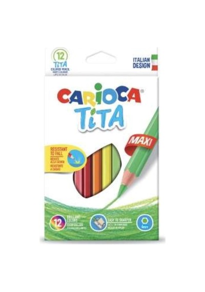 Carioca Tita Ma X I Kuru Boya Kalemi 12'li Çok Renkli