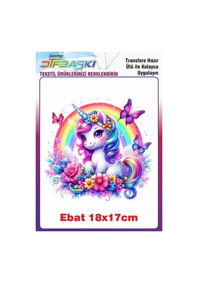 Unicorn Ütü İle Yapışan Tekstil Baskısı 2824