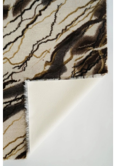 Prizma Halı Marble Peluş Halı Kahve - Pos Kesim