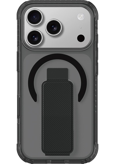 Apple Uyumlu iPhone 17 Pro Kılıf M-safe Şarj Özellikli Standlı Amazingthing Titan Pro Plus Kapak Siyah Siyah
