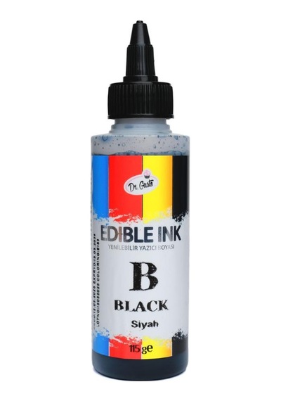 Yenilebilir Yazıcı Mürekkebi Siyah 115 Ml Pasta Baskı Ve Gıda Yazıcı Mürekkebi