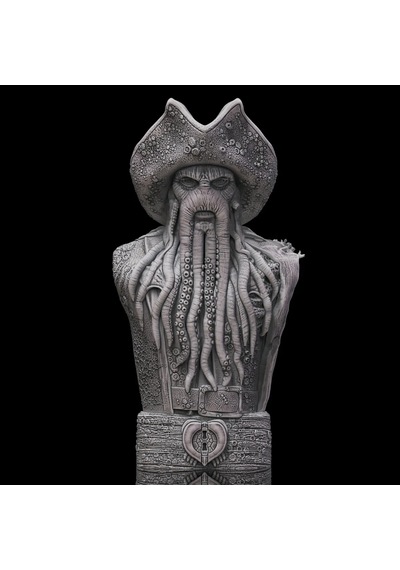 3d Baskı Davy Jones Büstü - Efsanevi Korsan Koleksiyon Parçası 17cm