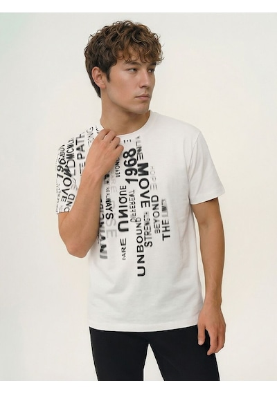 LOFT Loose Fit Erkek Tshirt K.kol Lf2042956 Q1.v1 Beyaz