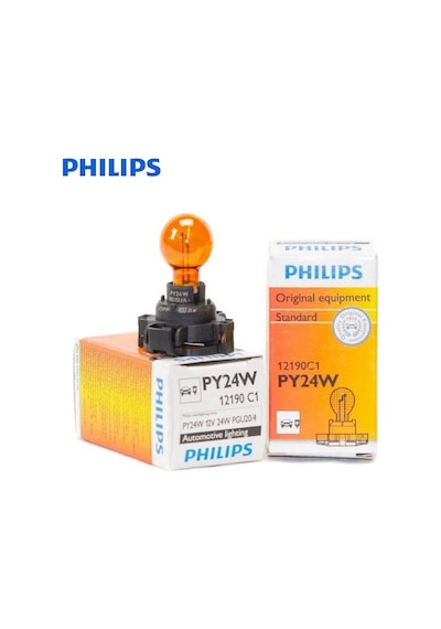 Phılıps 12v Sinyal Ampulü Soketli Sarı Py24w