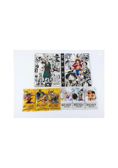 Cantex Tech One Piece Card Game Booster 3 White+3 Yellow Pack 6 Paket Trading Cards - 60 Kart +albüm