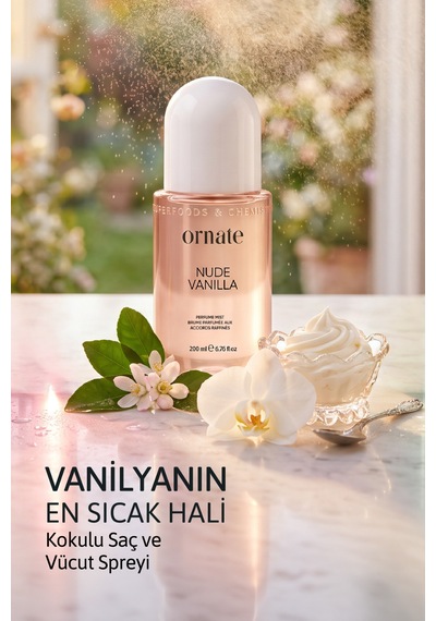 Ornate Nude Vanilla Saç ve Vücut Spreyi 200 ML